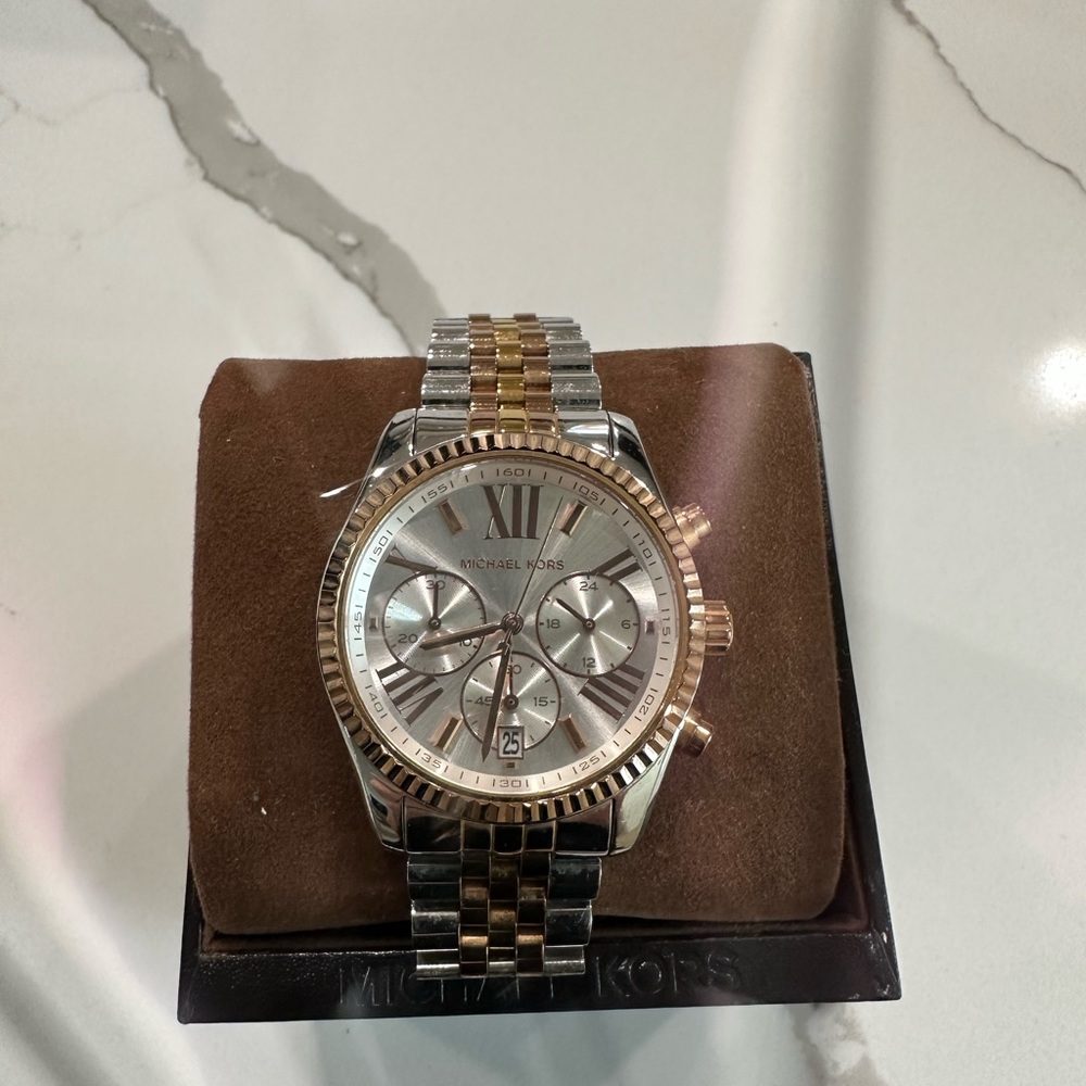 Silver, Rose Gold and Gold Michael Kors Watch